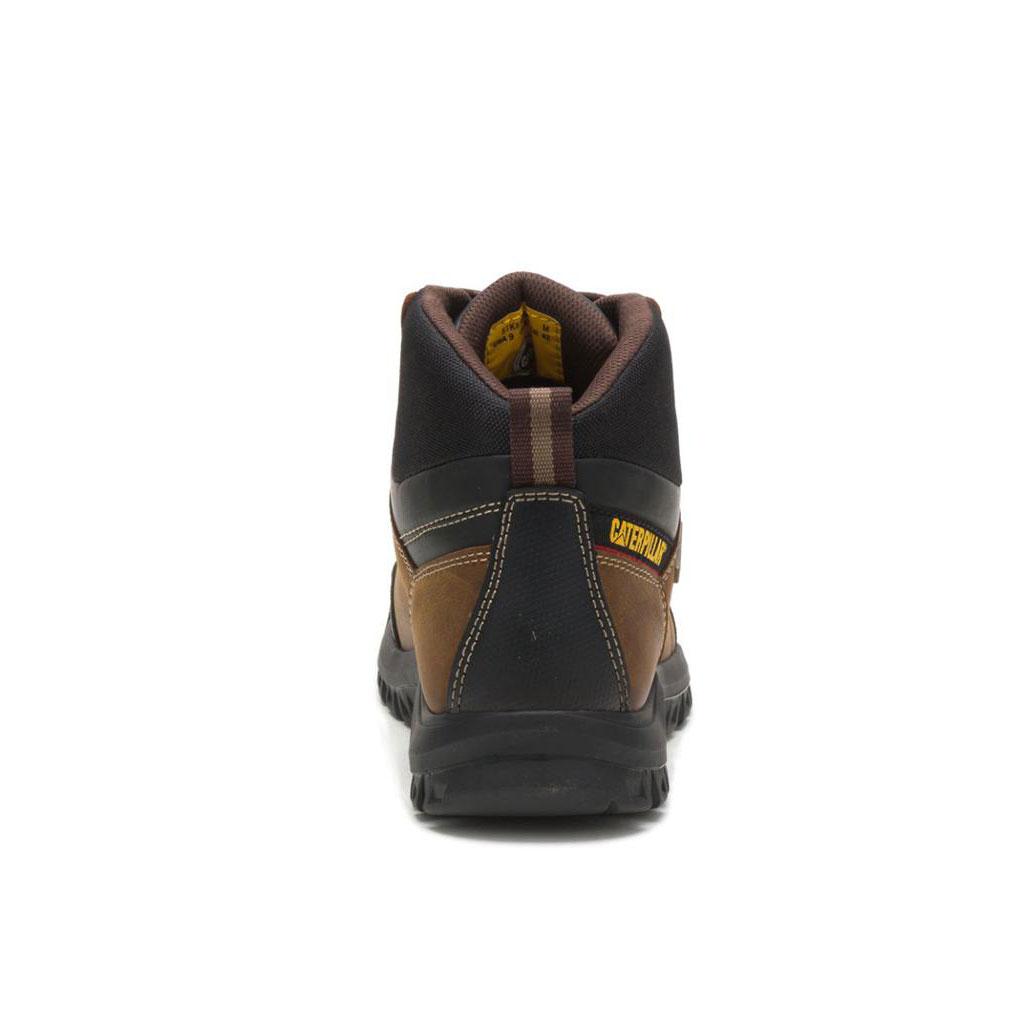 Caterpillar Threshold Waterproof Steel Toe Men's Safety Toe Boots Real Brown  USA |  627580-ALS