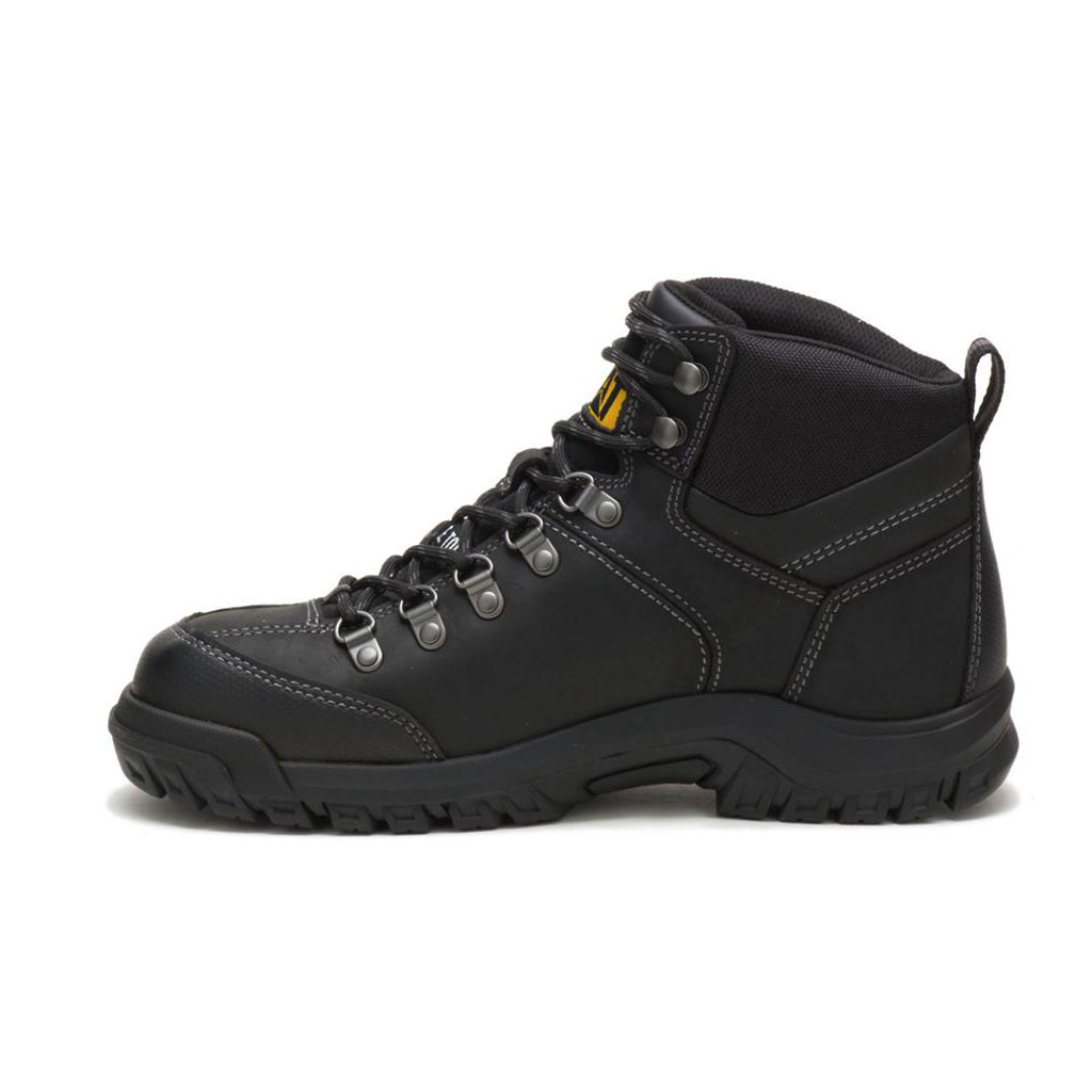 Caterpillar Threshold Waterproof Steel Toe Men's Waterproof Boots Black  USA |  895134-SUB