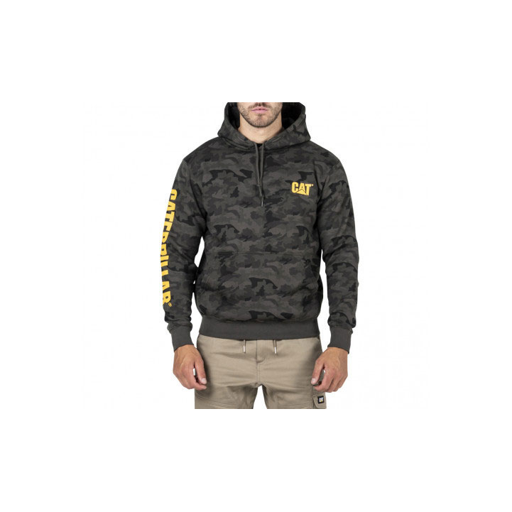 Caterpillar Trademark Banner Hooded Men's Sweatshirts Night Camo  USA |  426590-RPL