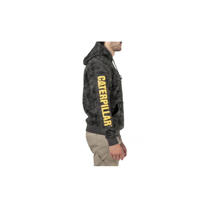 Caterpillar Trademark Banner Hooded Men's Sweatshirts Night Camo  USA |  426590-RPL