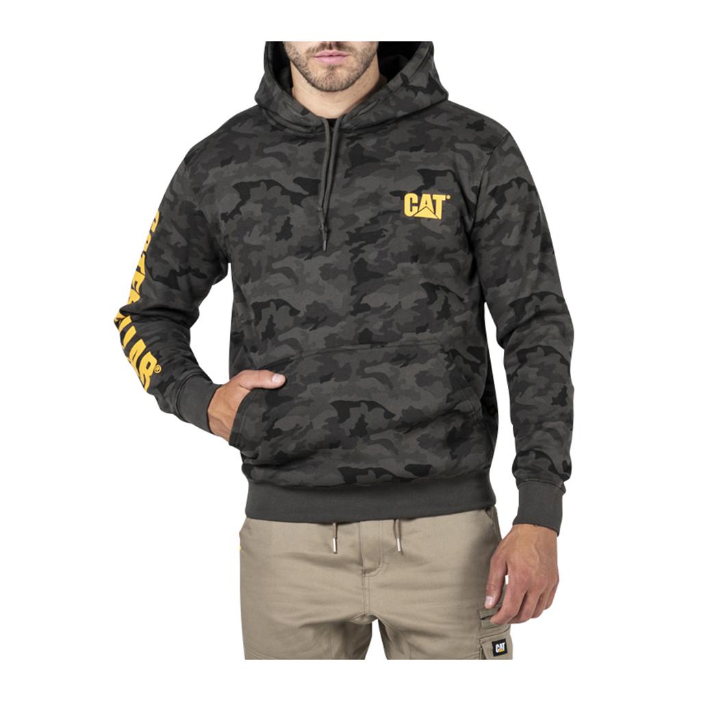 Caterpillar Trademark Banner Hooded Sweat Men's Sweatshirts Camo  USA |  501869-SAD