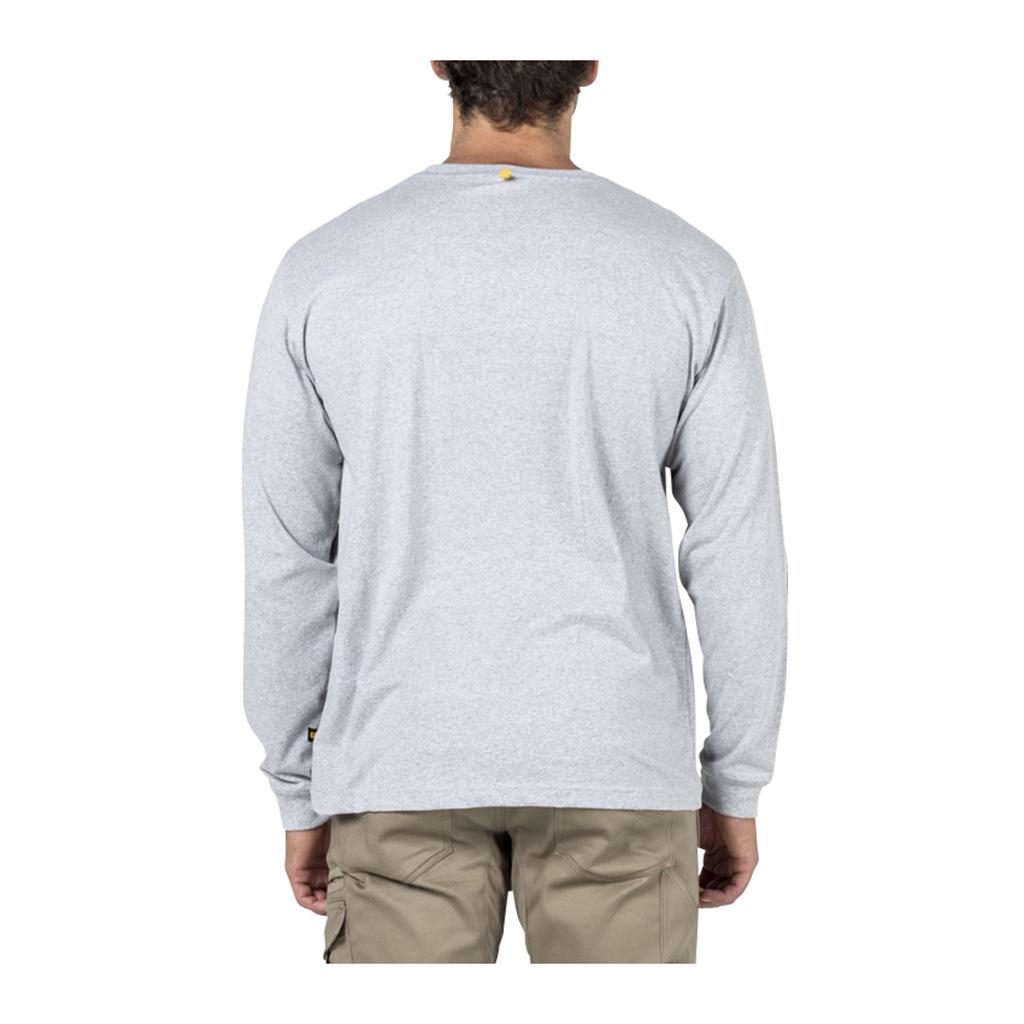 Caterpillar Trademark Banner L/S Men's T-Shirts Grey  USA |  809657-DVB