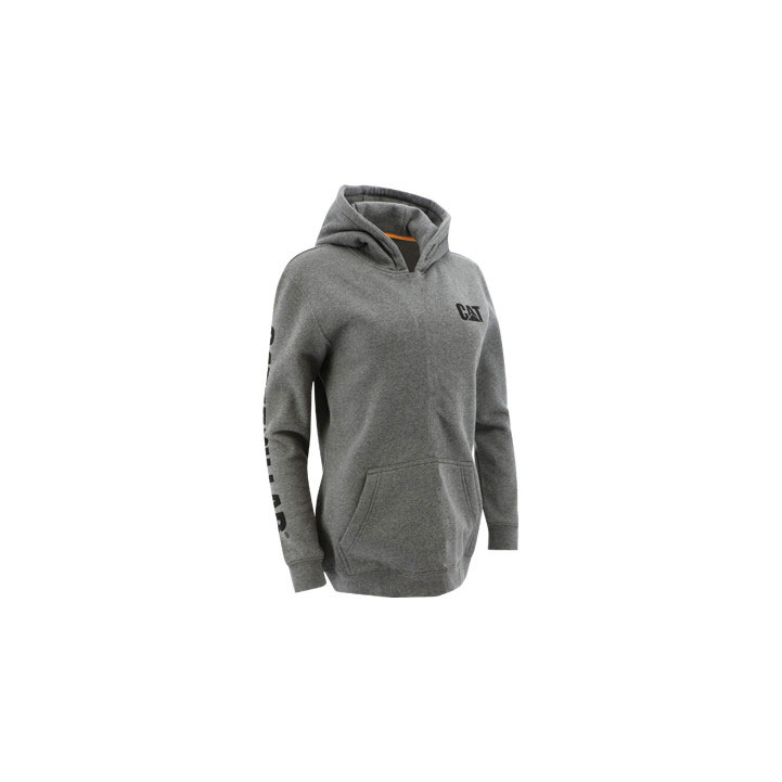 Caterpillar Trademark Banner Pullover Hoodie Women\'s Sweatshirts Grey  USA |  579613-WVE