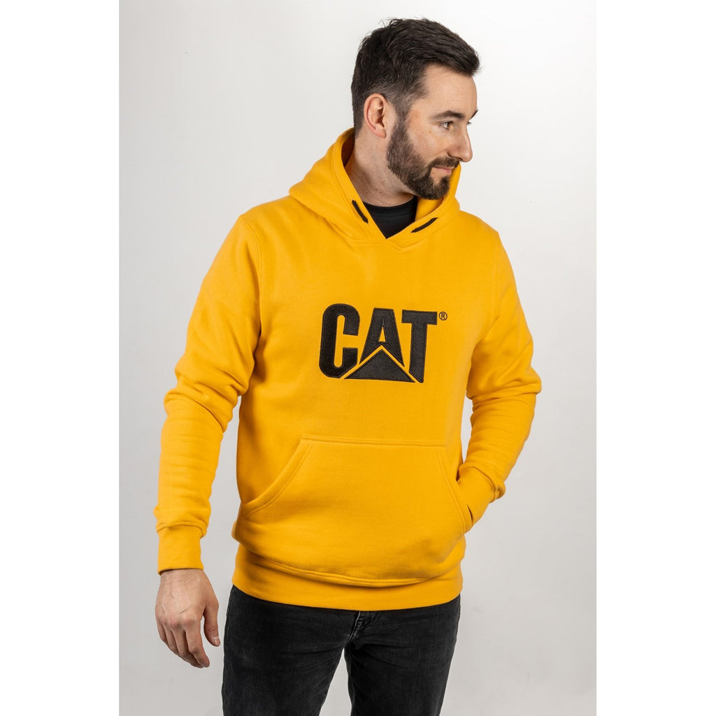 Caterpillar Trademark Hooded/Black Men's Sweatshirts Yellow / Black  USA |  946538-YKH