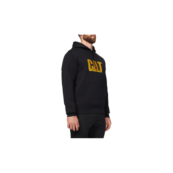 Caterpillar Trademark Hooded Men's Sweatshirts Black  USA |  850231-JPX