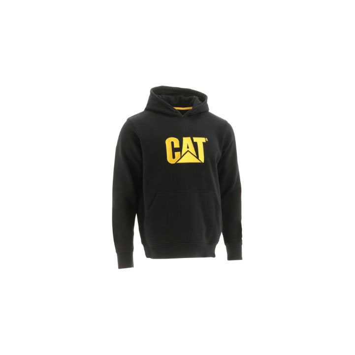 Caterpillar Trademark Hooded Men's Sweatshirts Black  USA |  850231-JPX