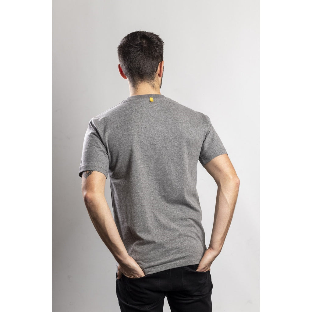 Caterpillar Trademark Logo Heather Men's Tee Shirts Dark Heather Grey  USA |  170326-YVT