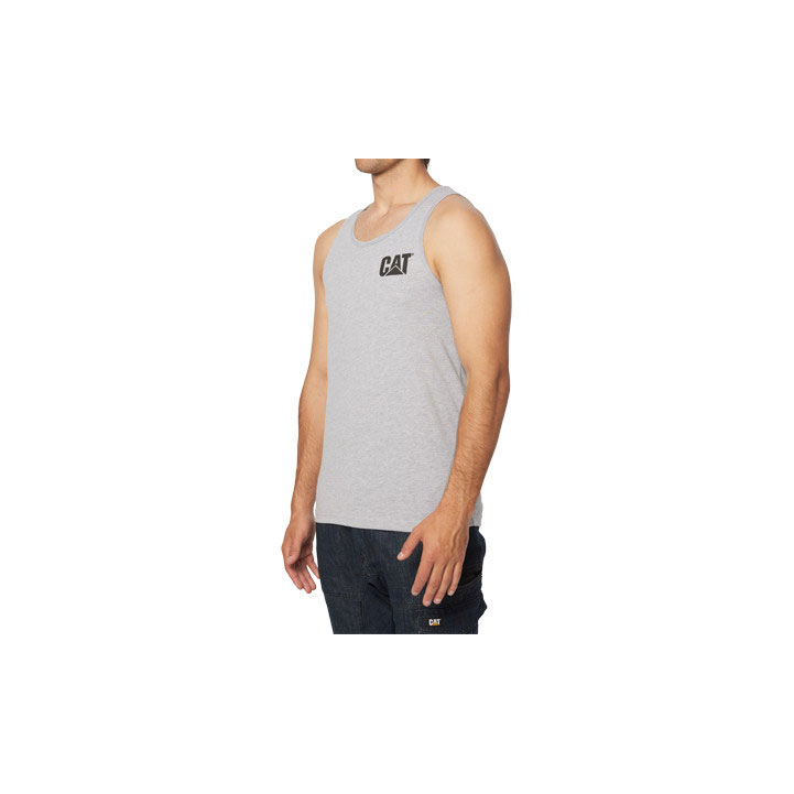 Caterpillar Trademark Men's Singlet Heather Grey  USA |  786502-XVZ