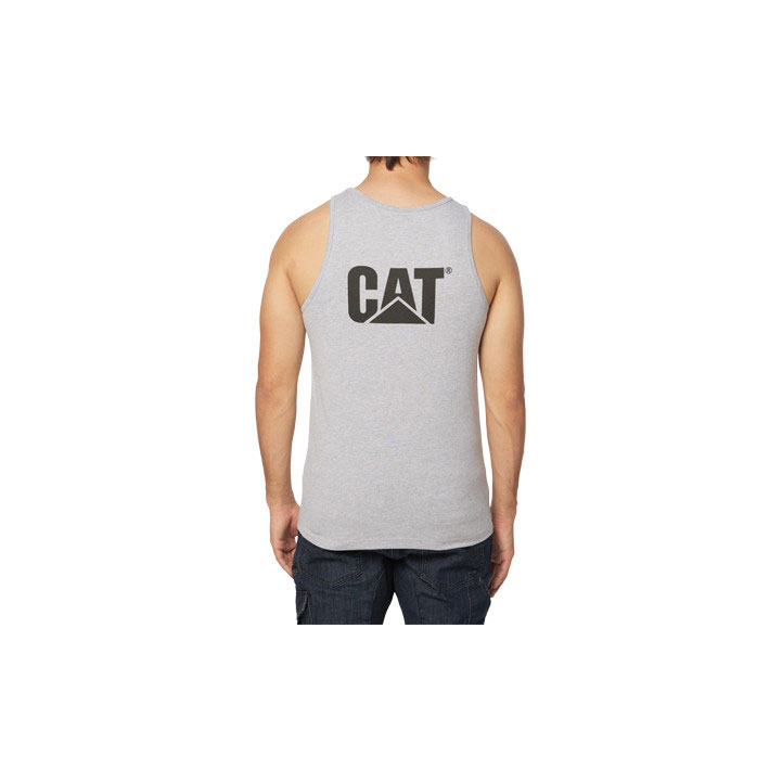 Caterpillar Trademark Men's Singlet Heather Grey  USA |  786502-XVZ