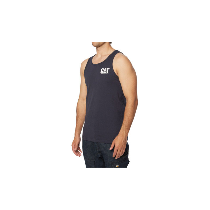 Caterpillar Trademark Men's Singlet Navy  USA |  269304-TKX