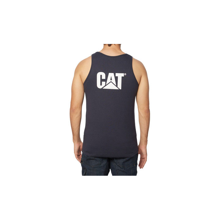 Caterpillar Trademark Men's Singlet Navy  USA |  269304-TKX