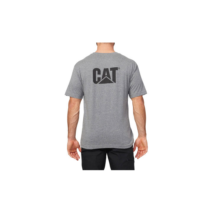 Caterpillar Trademark Men's Tee Shirts Dark Heather Grey  USA |  749526-HMA