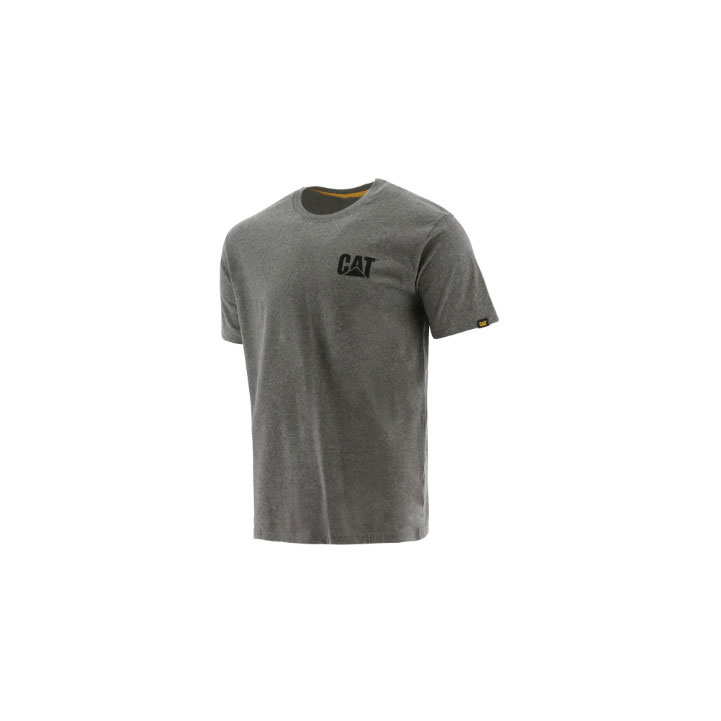 Caterpillar Trademark Men's Tee Shirts Dark Heather Grey  USA |  749526-HMA