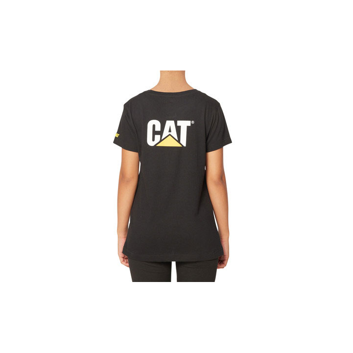 Caterpillar Trademark Women's Tee Shirts Black  USA |  504297-RWA