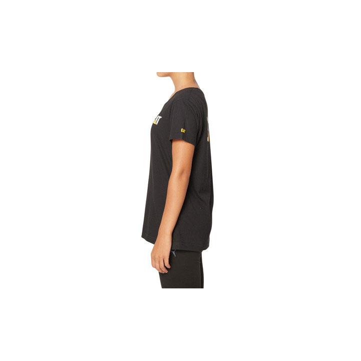 Caterpillar Trademark Women's Tee Shirts Black  USA |  504297-RWA