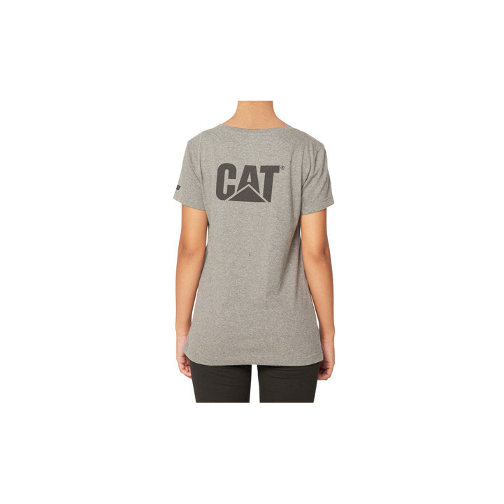 Caterpillar Trademark Women's Tee Shirts Dark Heather Grey  USA |  850123-GPV