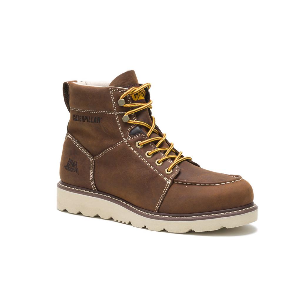 Caterpillar Tradesman Men's Work Boots Chocolate Brown  USA |  806329-CWI