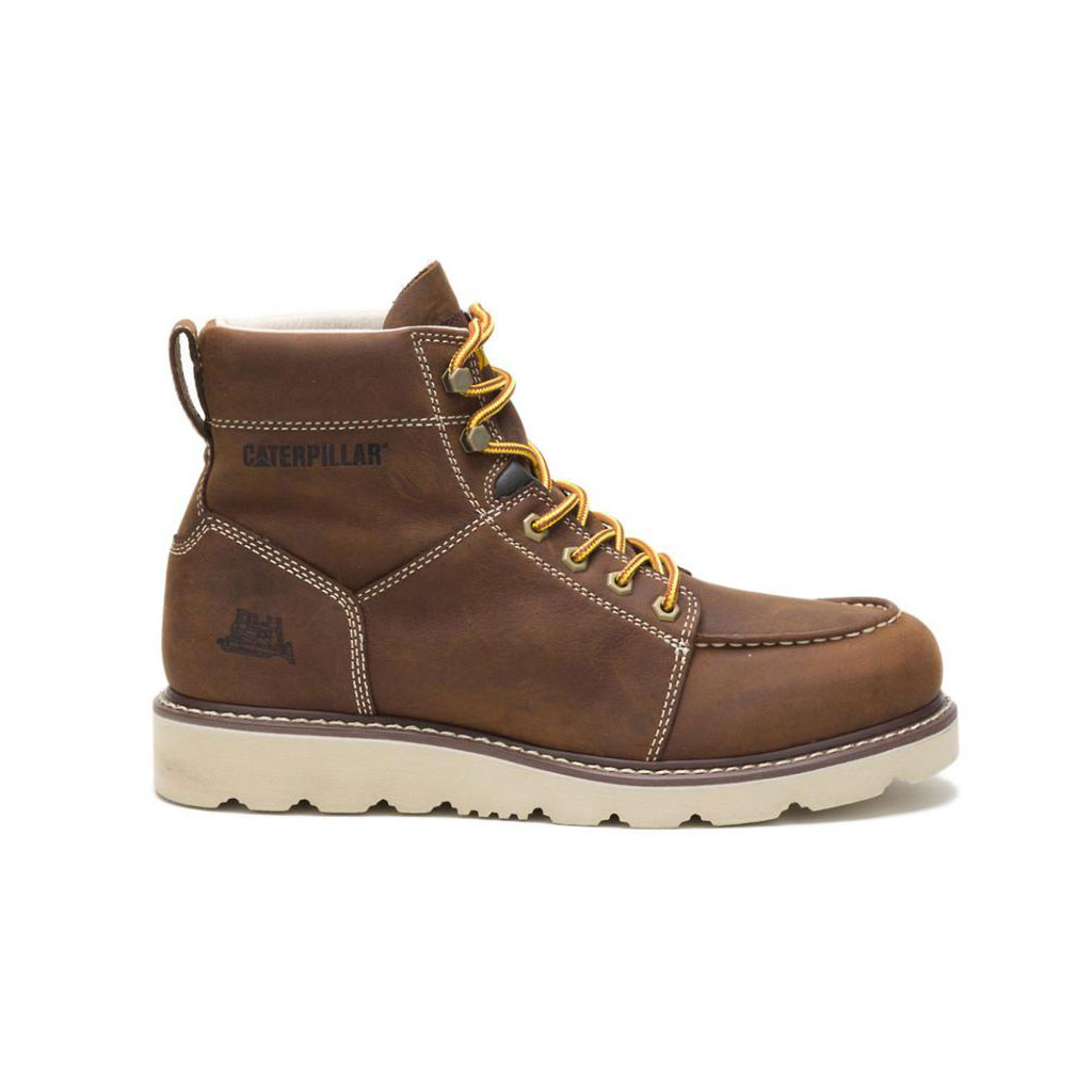 Caterpillar Tradesman Men\'s Work Boots Chocolate Brown  USA |  843102-NIH