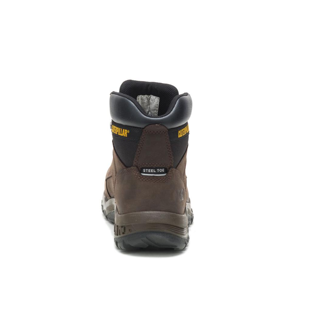 Caterpillar Upholder Waterproof Steel Toe Men's Steel Toe Boots Dark Chocolate  USA |  710258-TZP