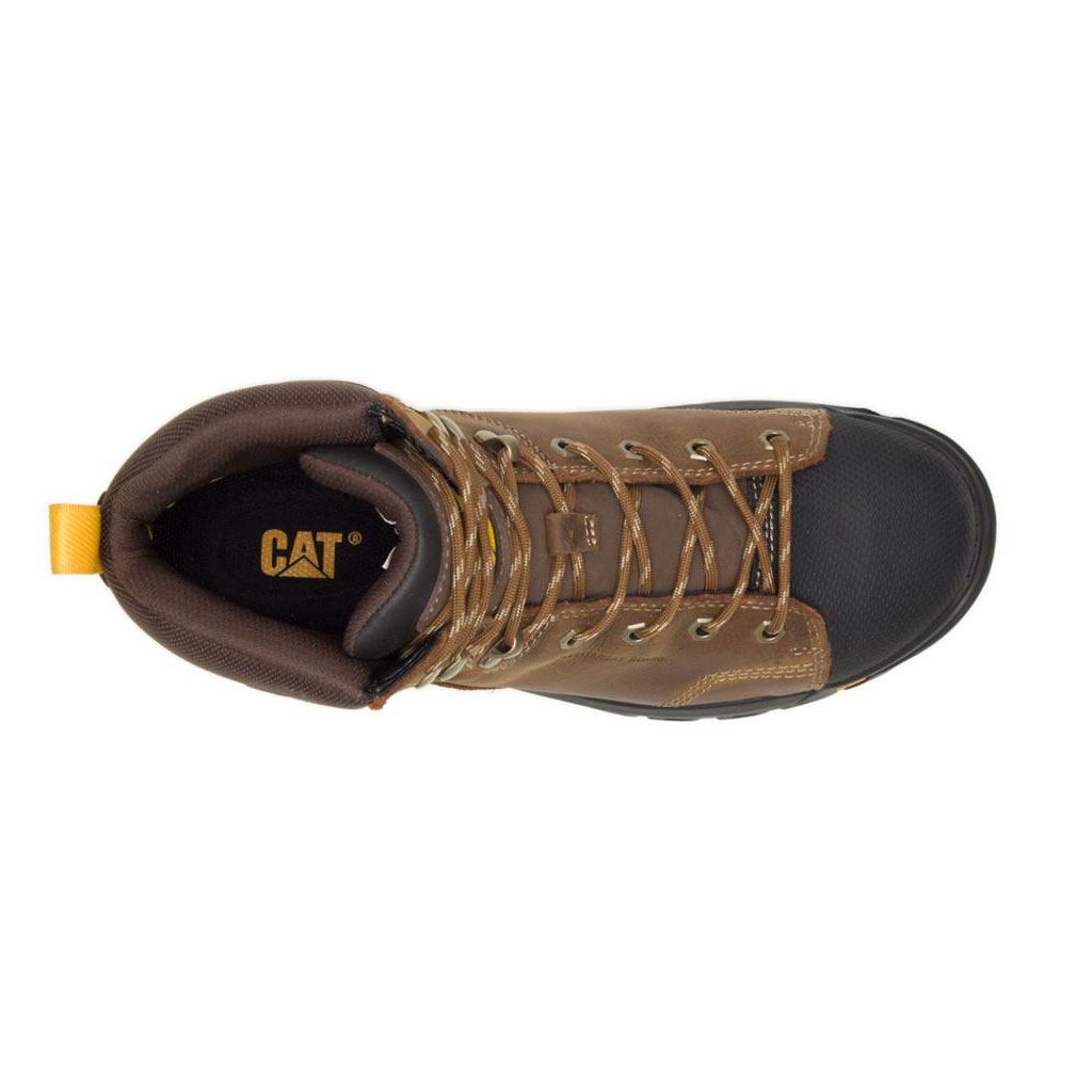 Caterpillar Wellspring Metatarsal Guard Steel Toe Men's Waterproof Boots Real Brown  USA |  574230-YSE