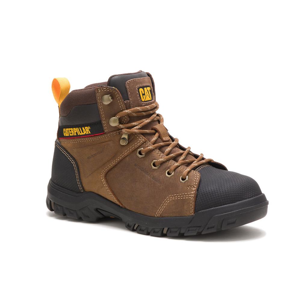 Caterpillar Wellspring Waterproof Metatarsal Guard Steel Toe Women's Work Boot Brown  USA |  148239-CPY