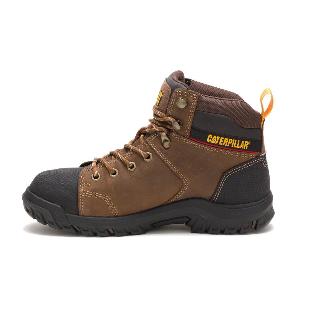 Caterpillar Wellspring Waterproof Metatarsal Guard Steel Toe Women's Work Boot Brown  USA |  148239-CPY