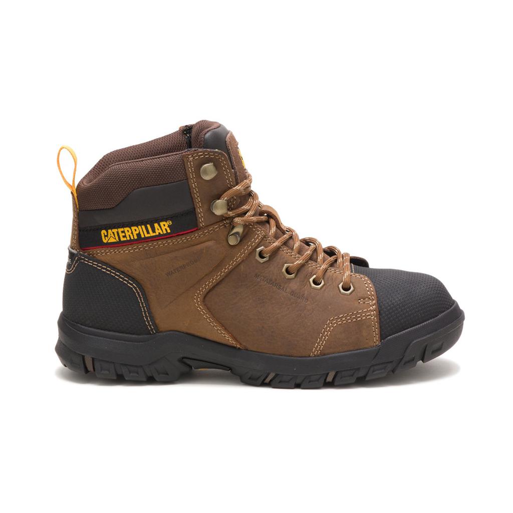 Caterpillar Wellspring Waterproof Metatarsal Guard Steel Toe Women\'s Work Boot Brown  USA |  148239-CPY