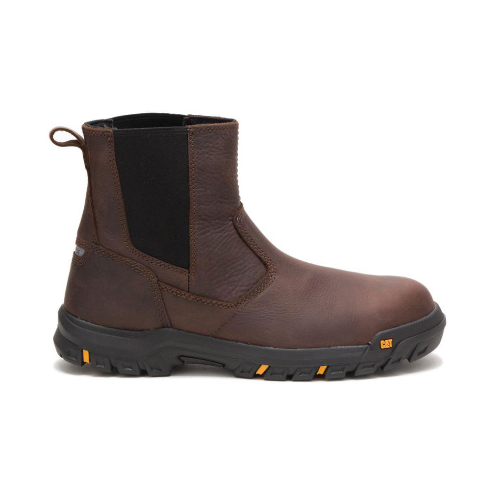 Caterpillar Wheelbase Steel Toe Men\'s Pull On Boots Clay Brown  USA |  584920-ESF