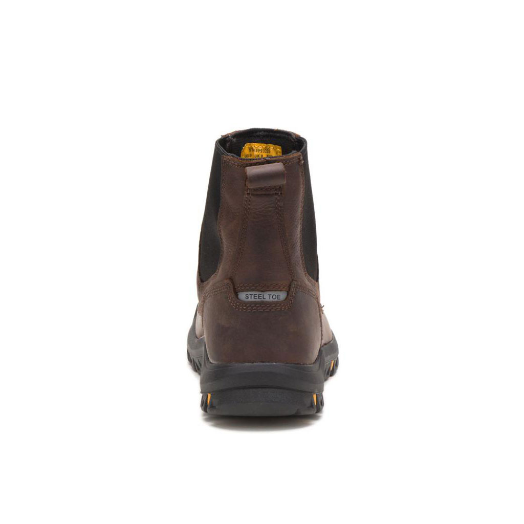 Caterpillar Wheelbase Steel Toe Men's Safety Toe Boots Clay Brown  USA |  054962-OXJ