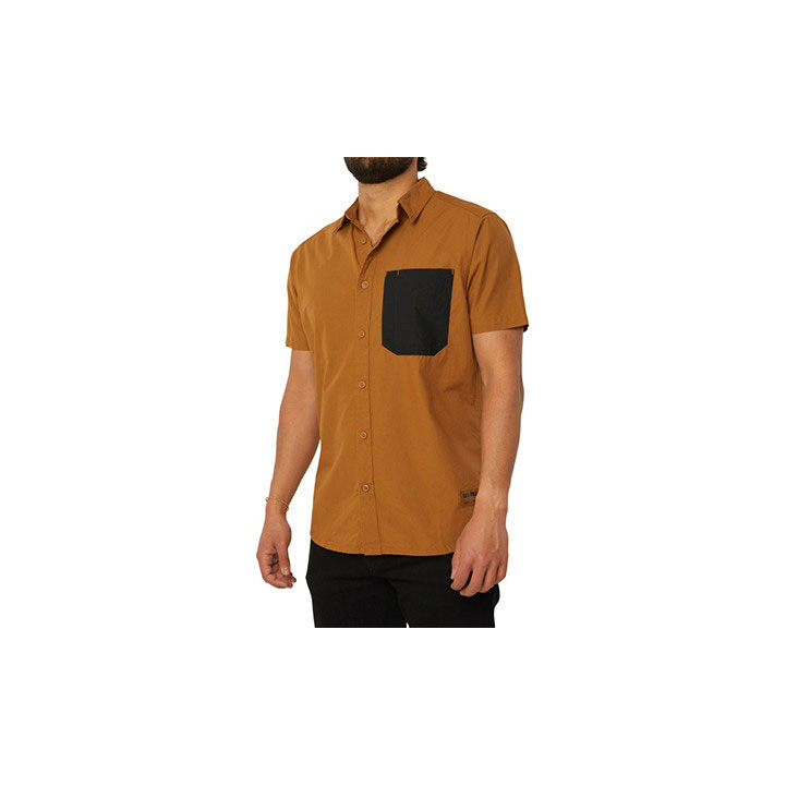 Caterpillar Work Short Sleeve Men's Shirts Bronze Brown  USA |  850927-ADK