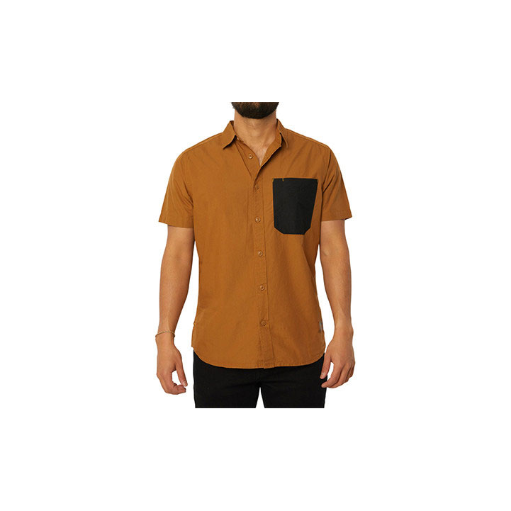 Caterpillar Work Short Sleeve Men\'s Shirts Bronze Brown  USA |  850927-ADK